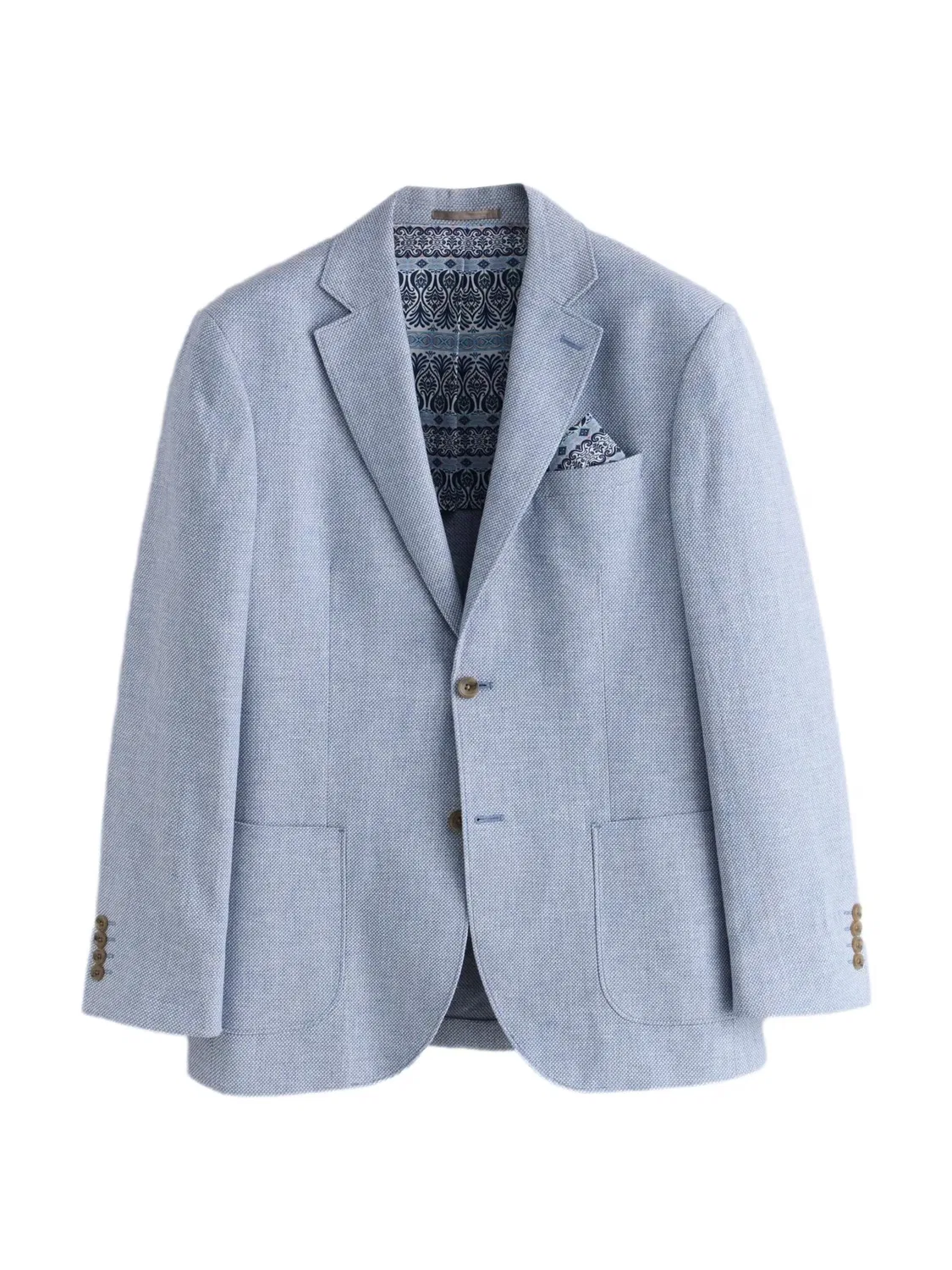 Пиджак стандартного кроя Next, Light Blue/Dark Blue