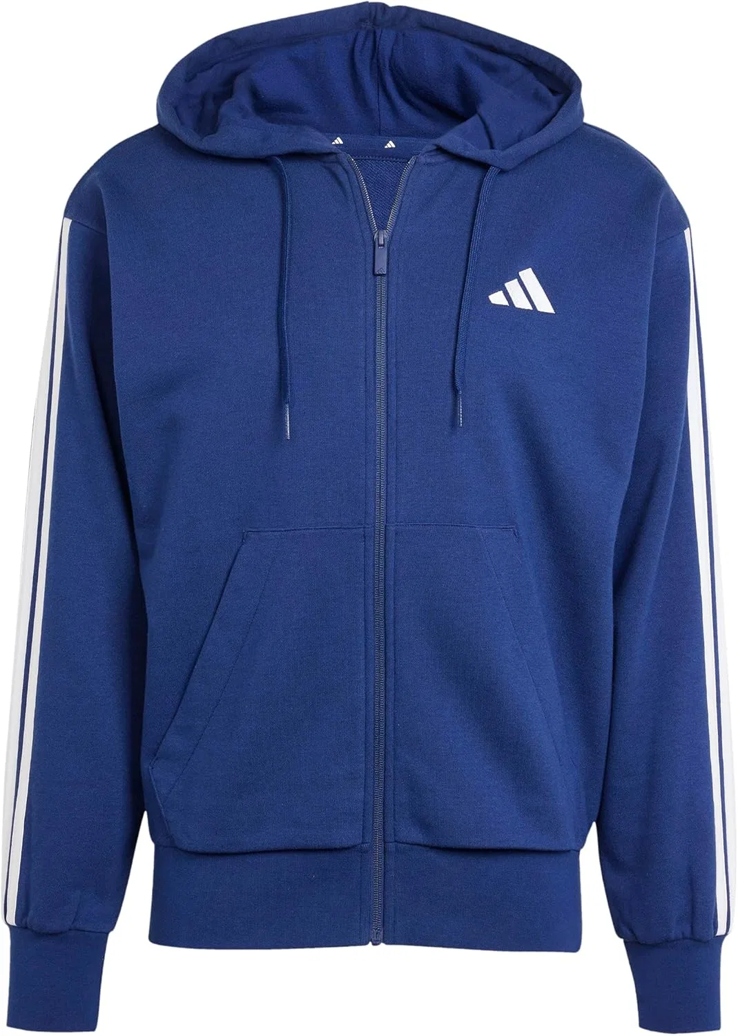 Толстовка на молнии adidas, темно-синий/белый