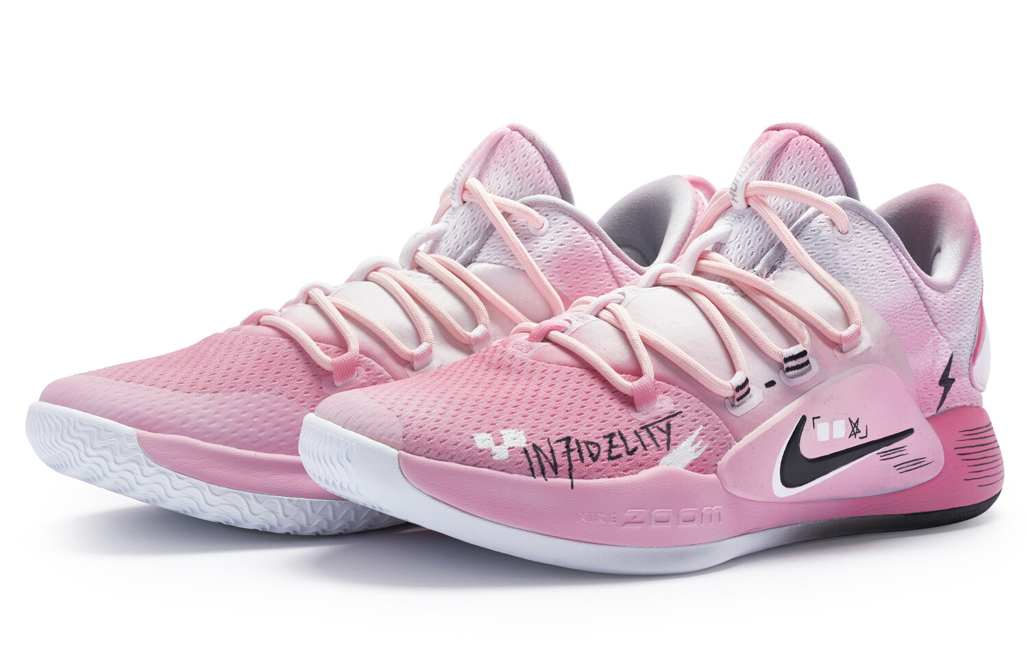 

Баскетбольные кроссовки Hyperdunk 10 мужские низкие розовые/белые/черные Nike