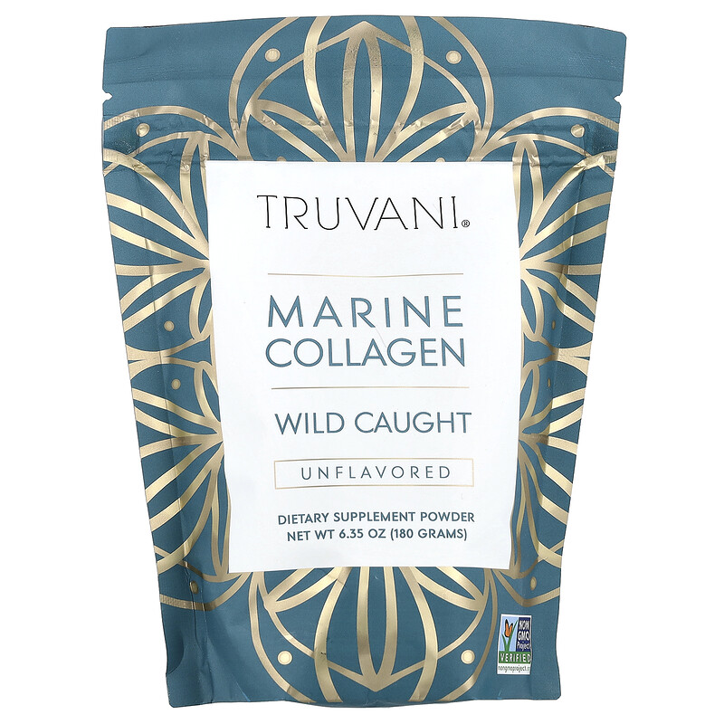 

Truvani, Морской коллаген из дикой рыбы, без добавок, 180 г (6,35 унции)