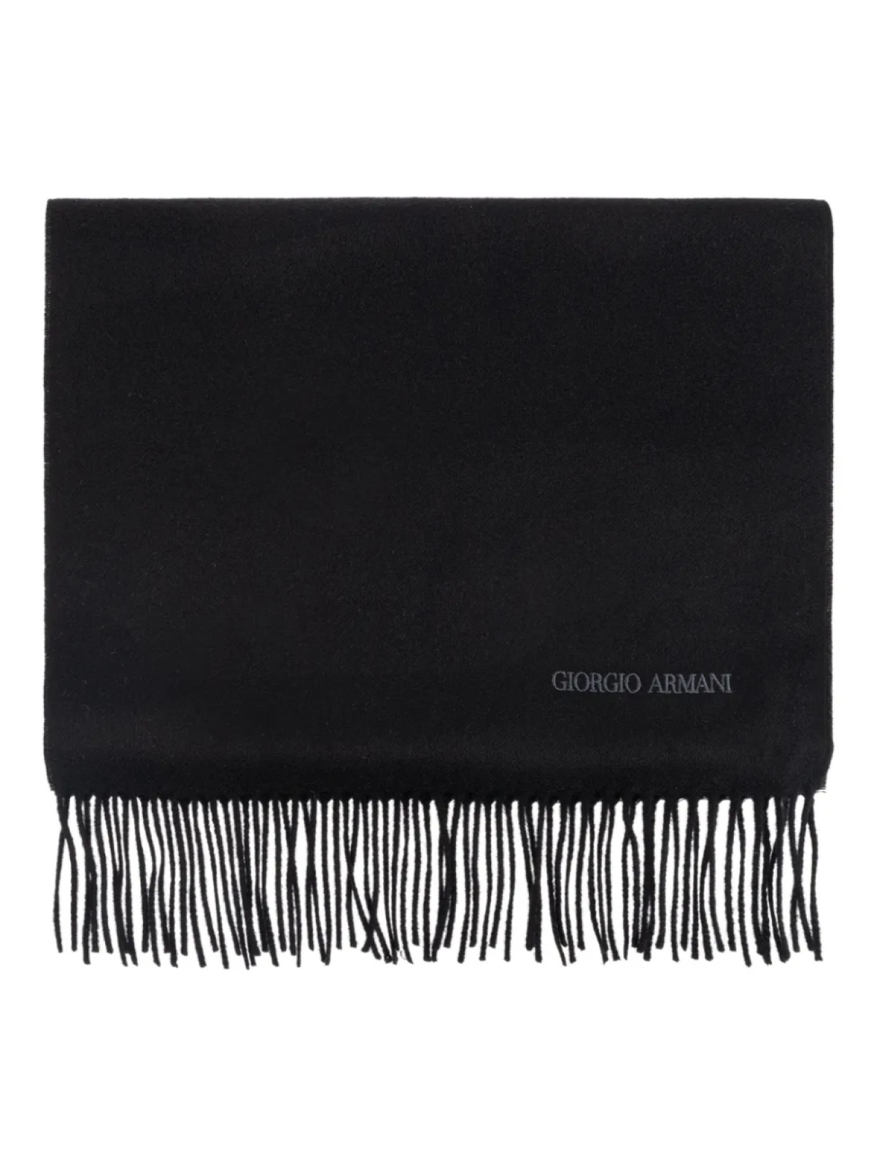 

Шарф с бахромой Giorgio Armani, черный