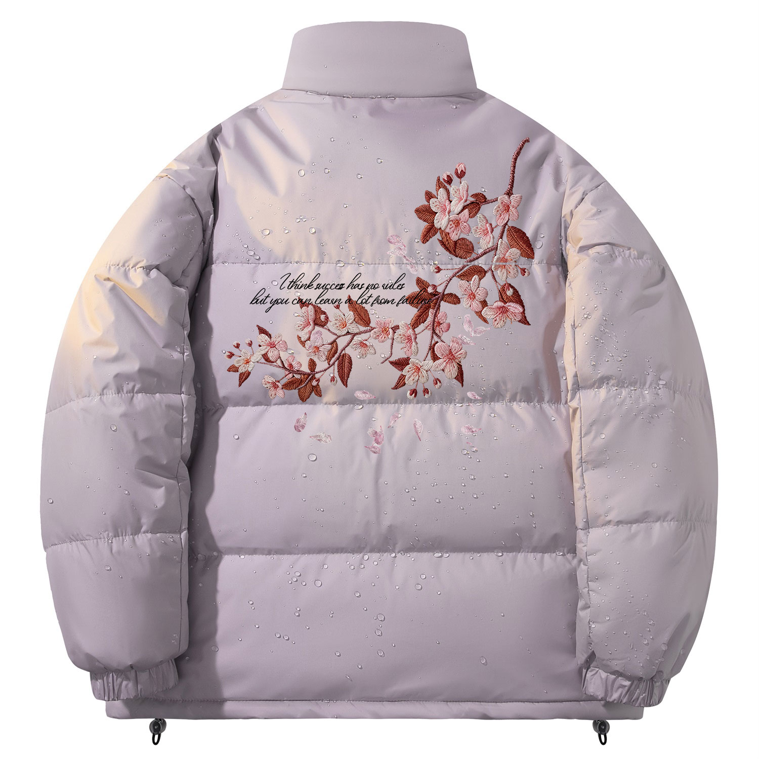 

Пуховик Unisex Stand Collar Thickened ZIAREL, светло-фиолетовый