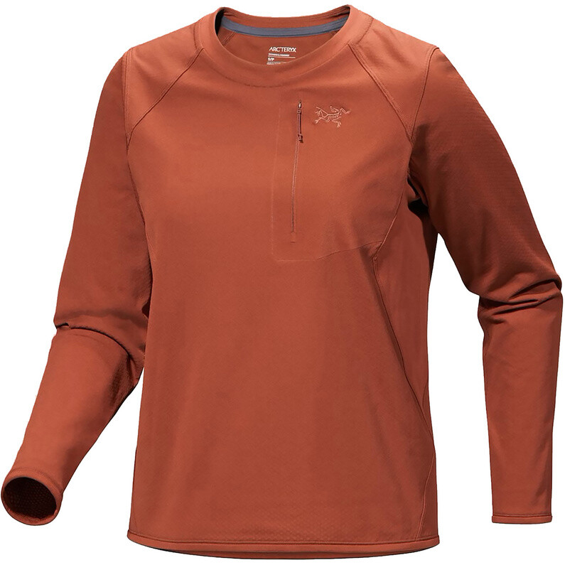 

Женская футболка Delta Crew с длинным рукавом Arcteryx, красный