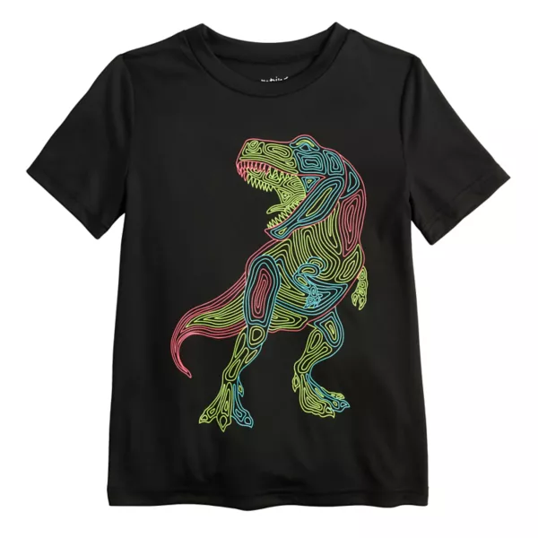

Футболка с принтом для активных мальчиков 4-12 лет Jumping Beans, цвет grey trex outline