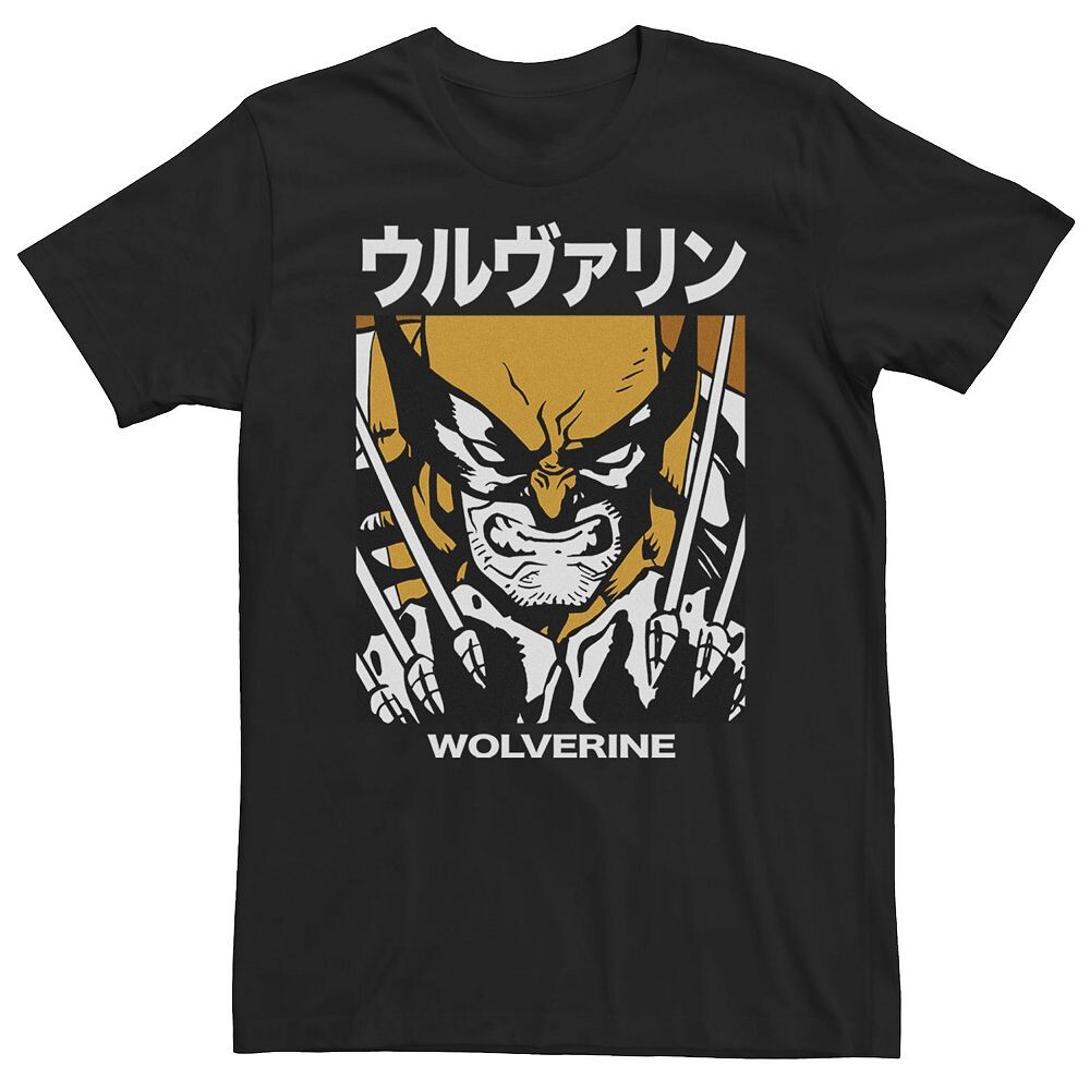 

Футболка Big & Tall Marvel X-Men Wolverine Kanji Blades Pose, черный