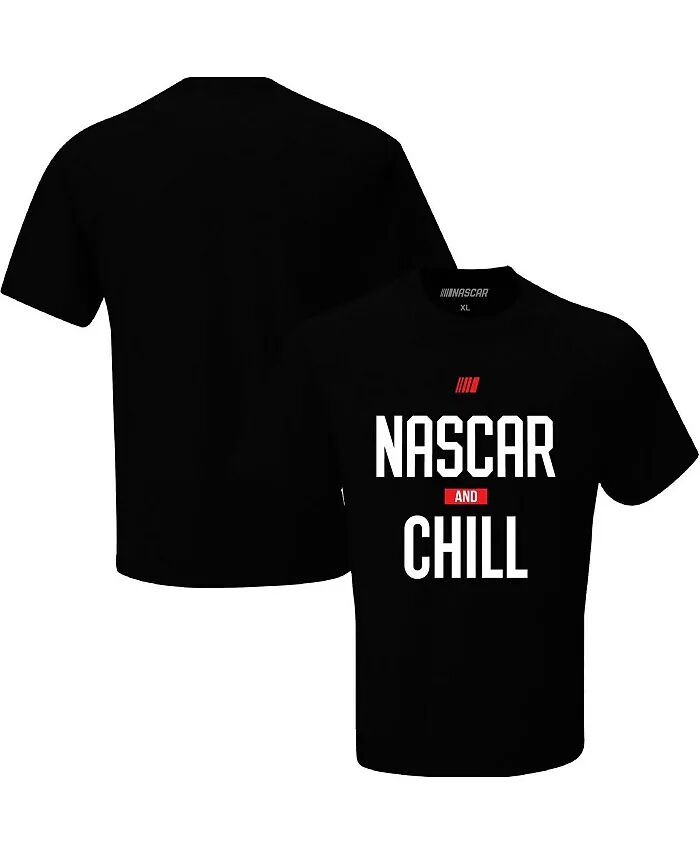 

Мужская черная футболка NASCAR and Chill Checkered Flag Sports