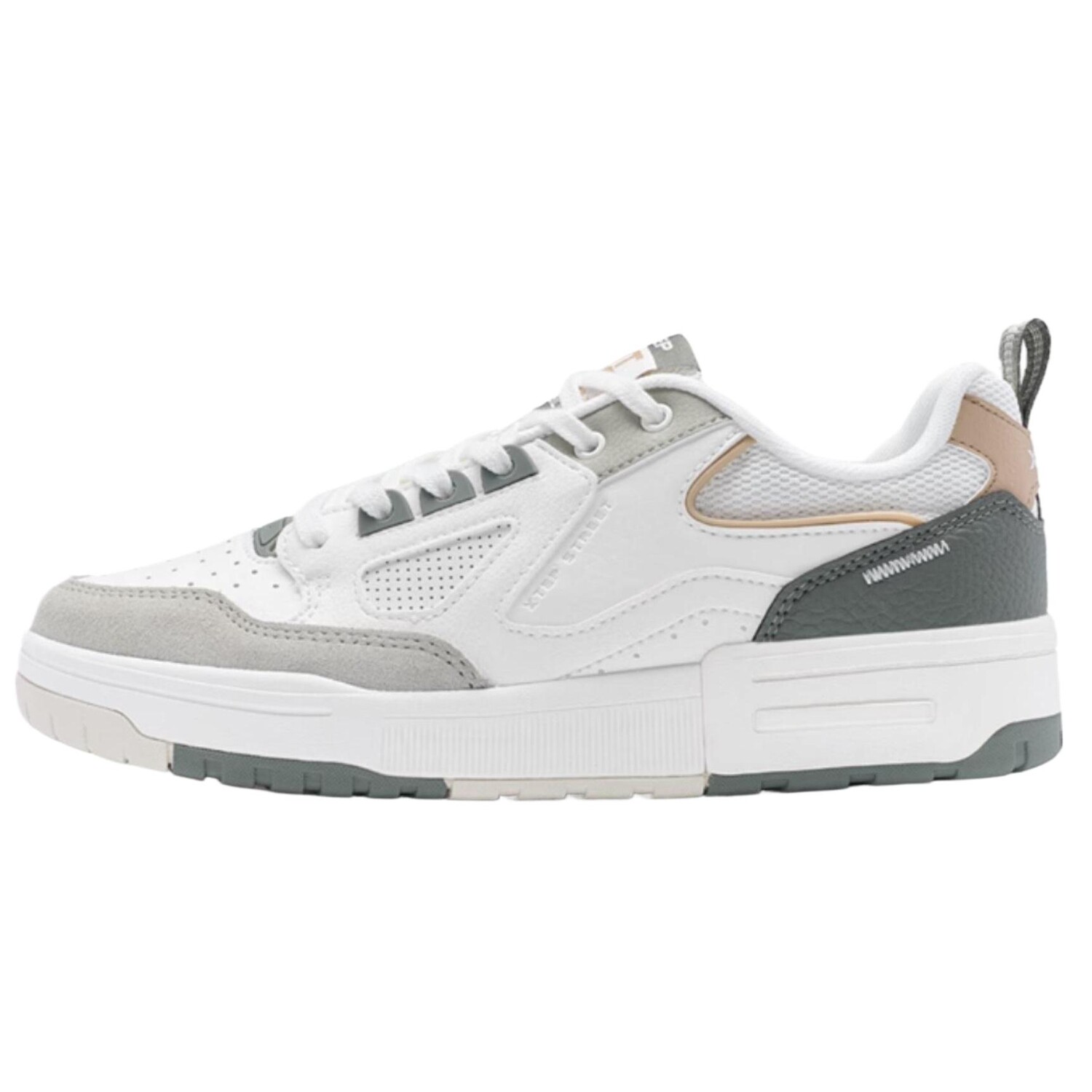 

Кроссовки XTEP Skateboarding Shoes Men Low-top Frosty Gray, Cold Fir Green, белый/зеленый