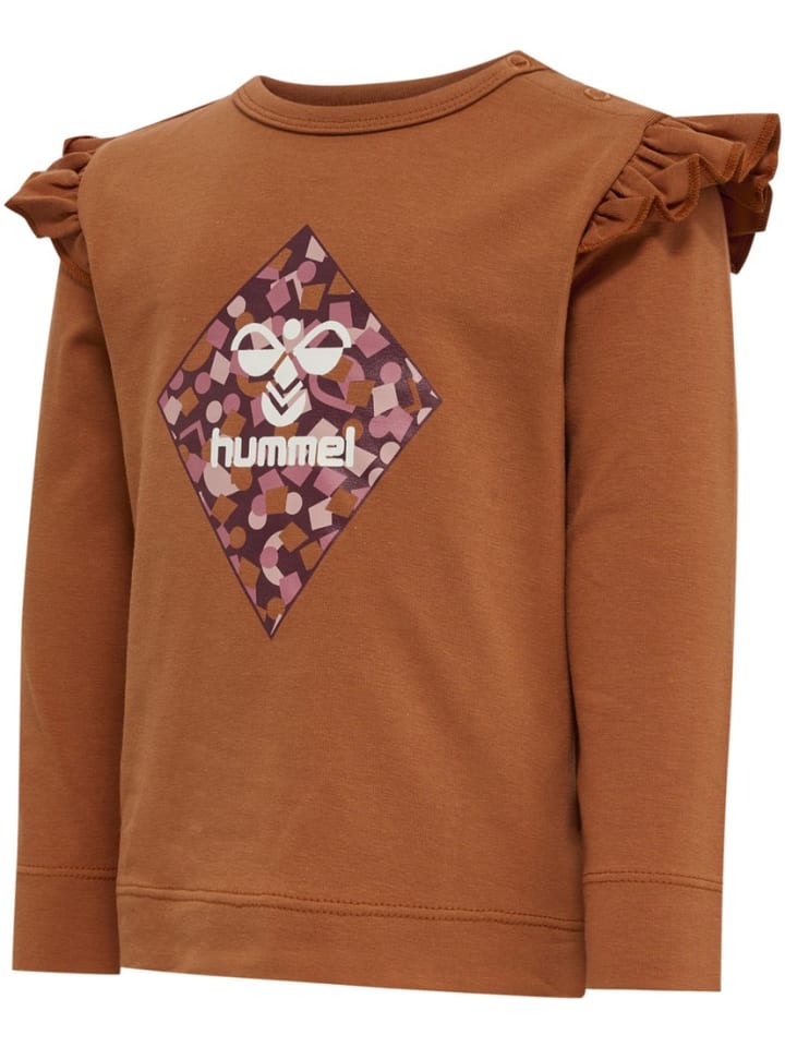 

Детская рубашка с длинными рукавами коричневого цвета Hummel