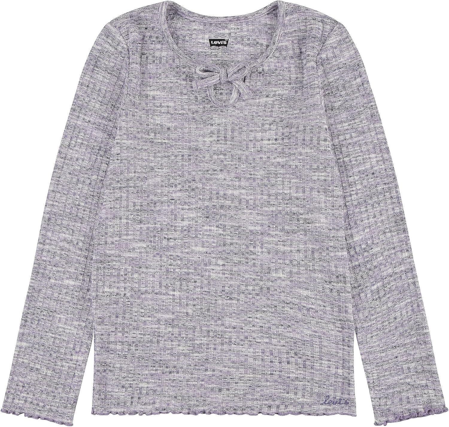 

Топ Levi's для девочек с длинными рукавами и принтом в рубчик (для детей старшего возраста), Purple Rose