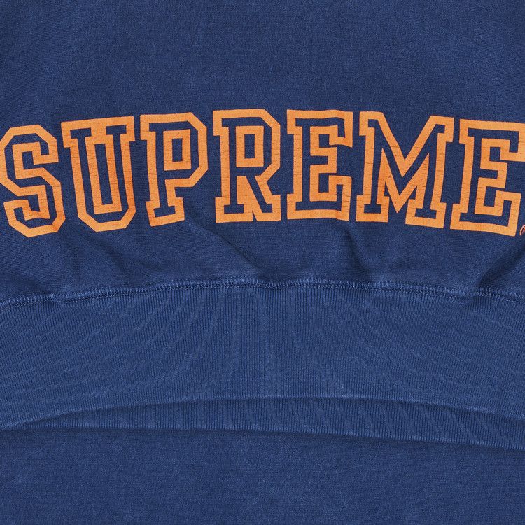 Толстовка Supreme Collegiate Sleeve Hooded Sweatshirt, Dark Royal — фото 3
