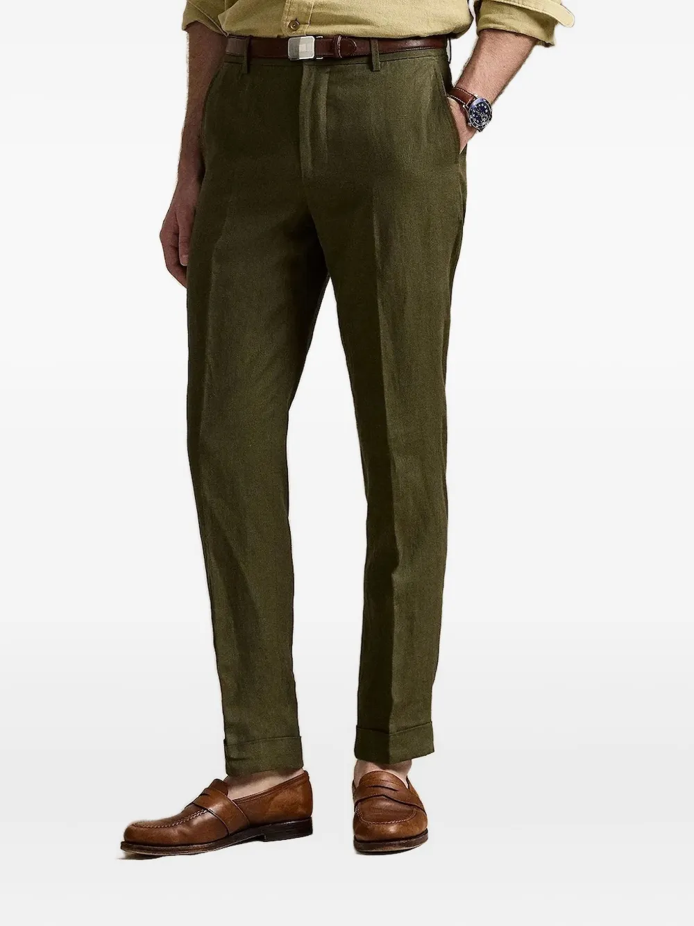 

Льняные брюки POLO RALPH LAUREN, зеленый