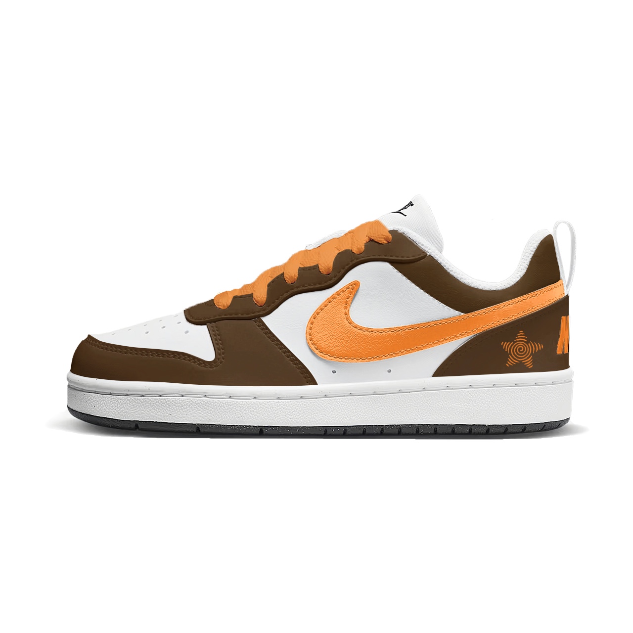 

Nike Court Borough Low top детские скейтбординговые кроссовки Brown Orange для подростков