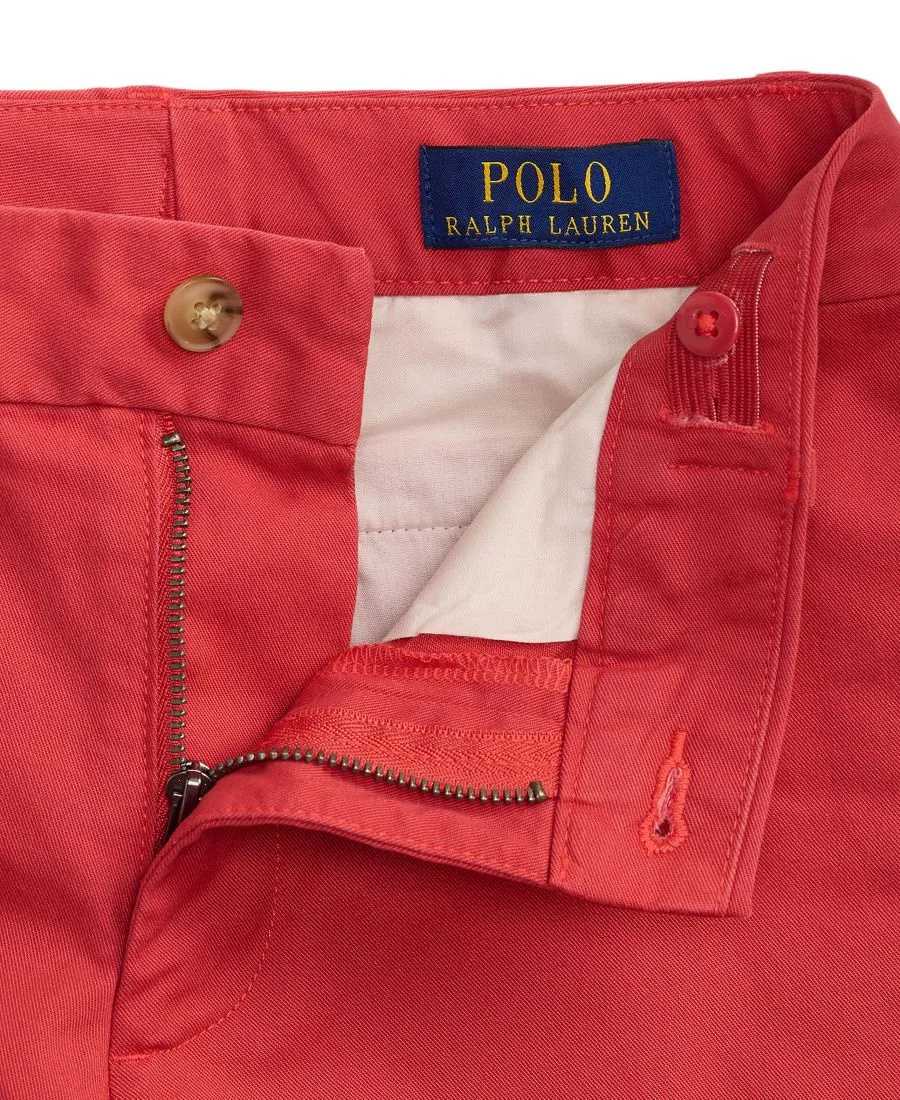 Детские шорты прямого кроя из саржи, размер 8-20 Polo Ralph Lauren, starboard красный — фото 3