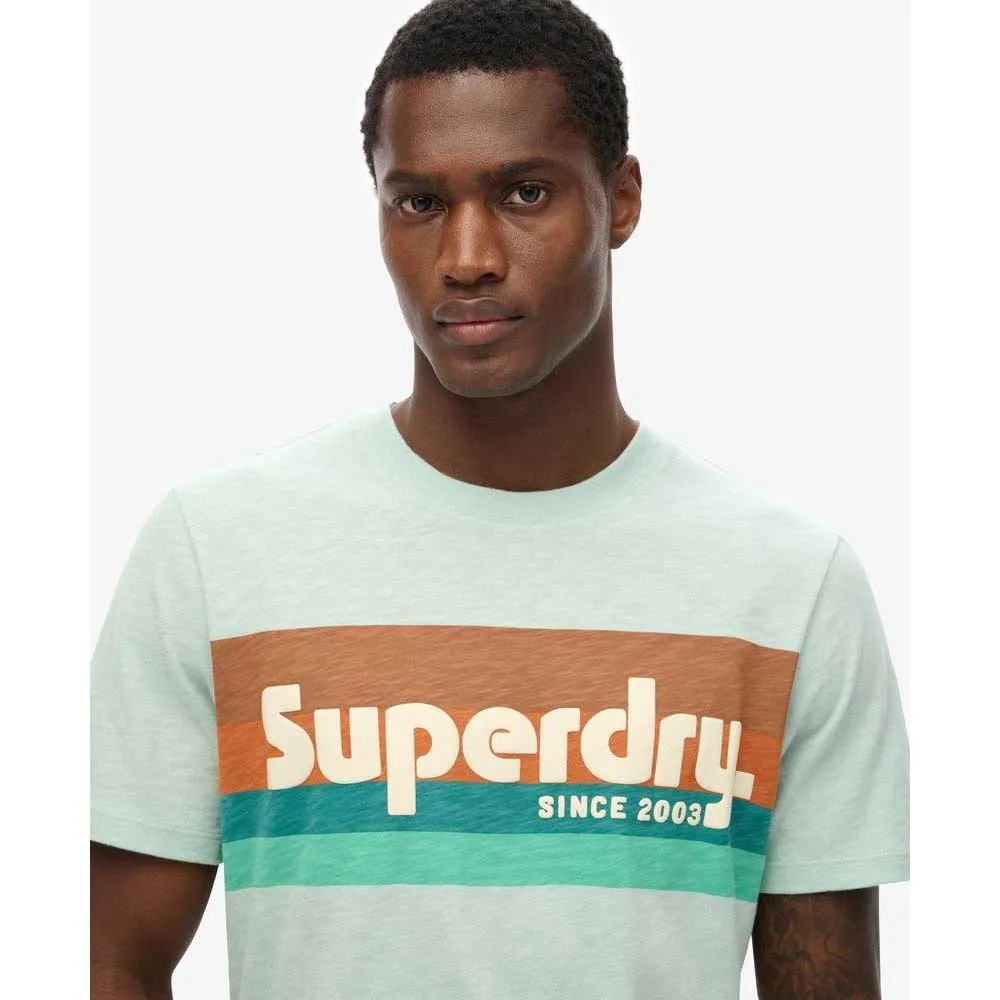 Футболка с коротким рукавом Superdry Terrain Logo Stripe Relxed, серый — фото 4