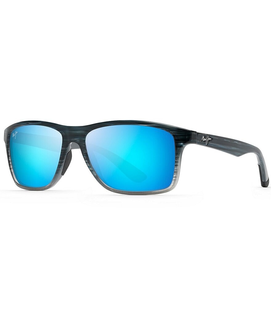 Прямоугольные солнцезащитные очки Maui Jim Onshore PolarizedPlus2 58 мм, синий