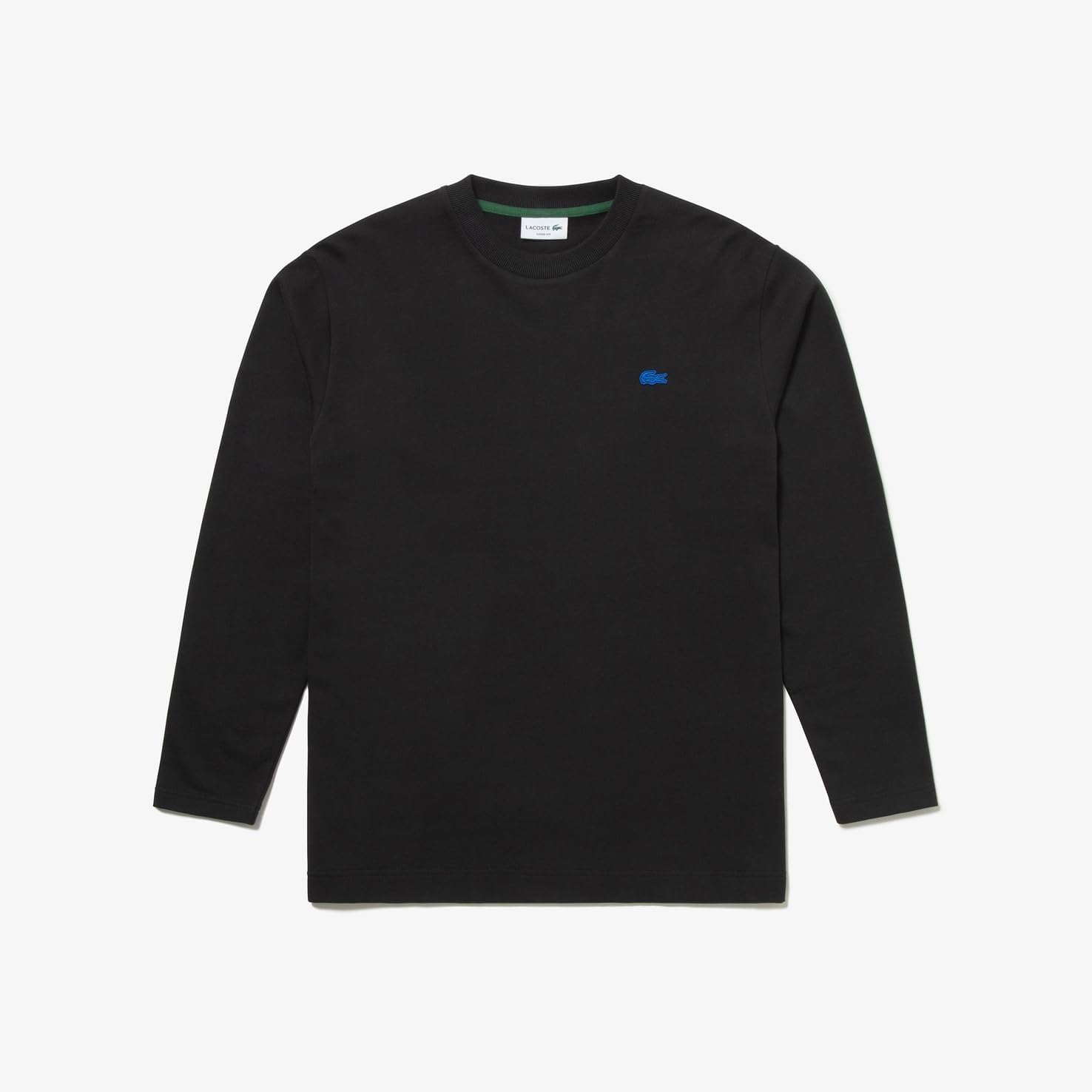 Мужская флисовая футболка Lacoste с официальным принтом на спине TH9389-99, черный — фото 4