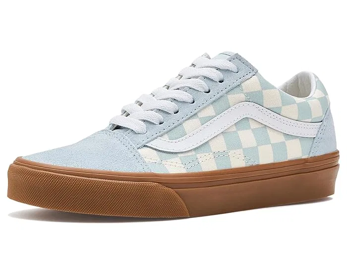 Кроссовки Old Skool Vans Kids, Gum Check Blue — фото 2