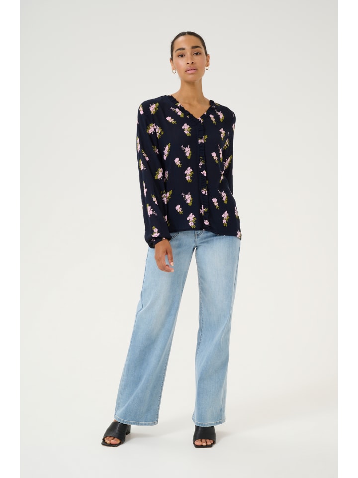 

Блузка Kaffe, цвет midnight/pink flower print