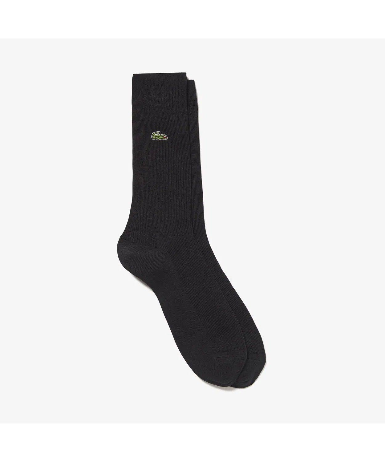 Носки Crock эмблема 1×1 риб-трикотаж чёрные