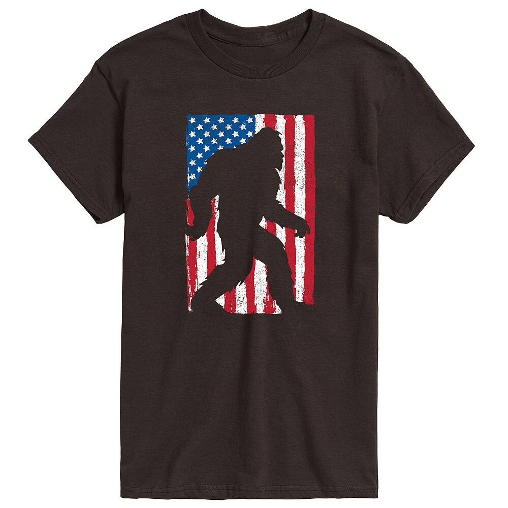 

Мужская футболка с флагом Sasquatch Licensed Character, цвет Dark Brown