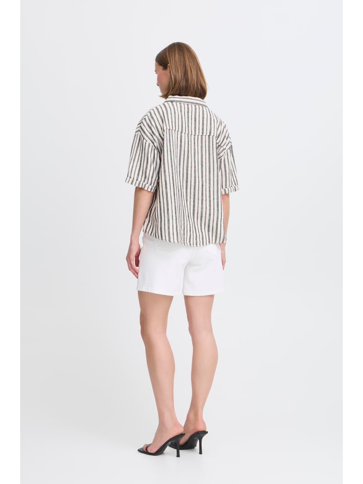 

Рубашка с короткими рукавами BYFALAKKA, свободный крой, цвет Rainy Day Stripe Mix b. young