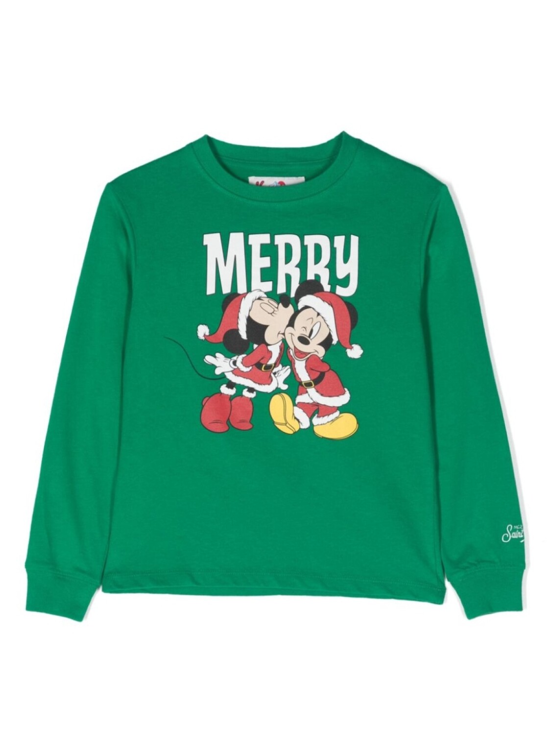 

Mc2 Saint Barth футболка с принтом Mickey Minnie Kissmas, зеленый