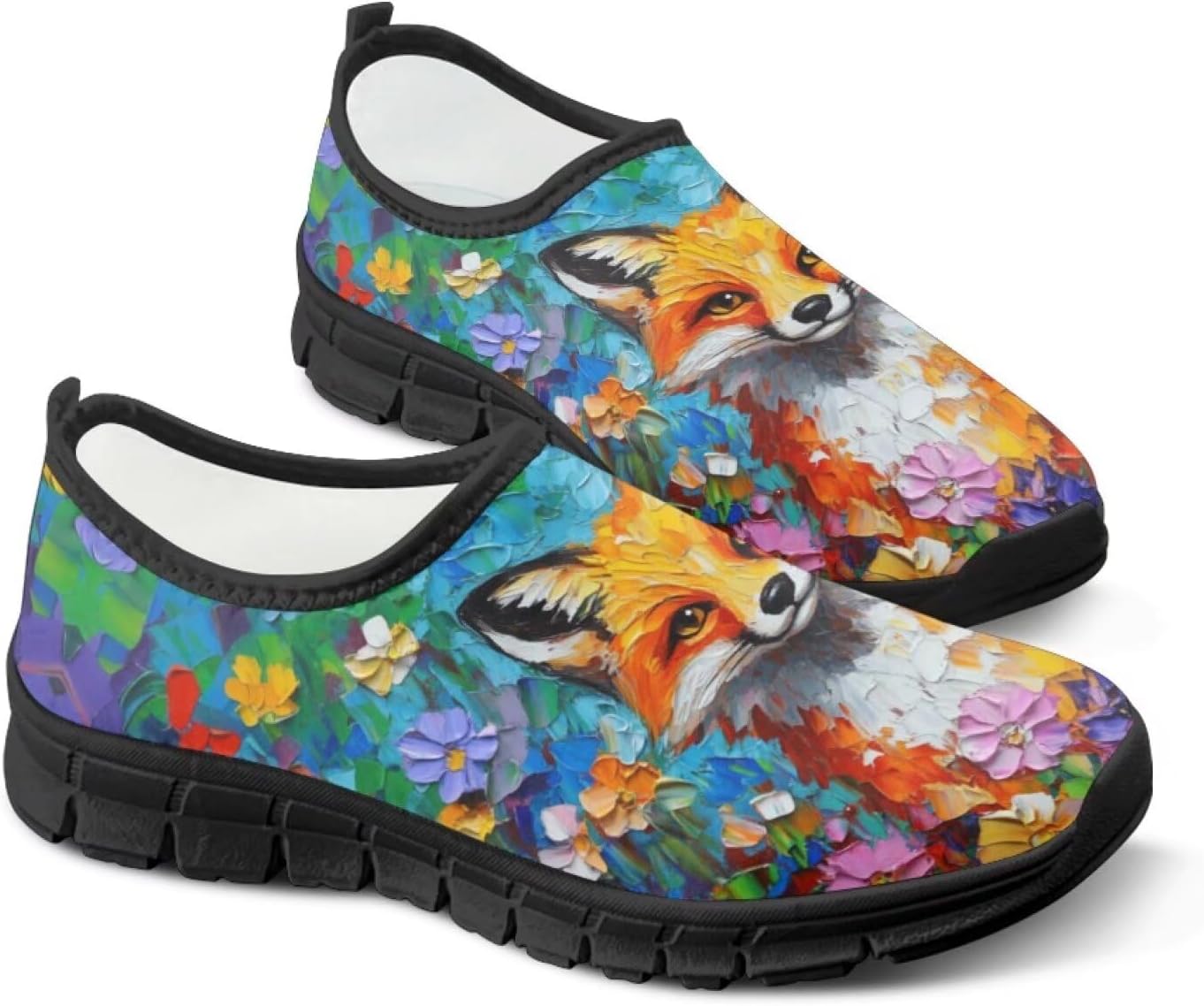 

Мужские слипоны, удобные кроссовки для бега, мужские прогулочные лоферы, дышащие Cugasmaru, Fox Floral