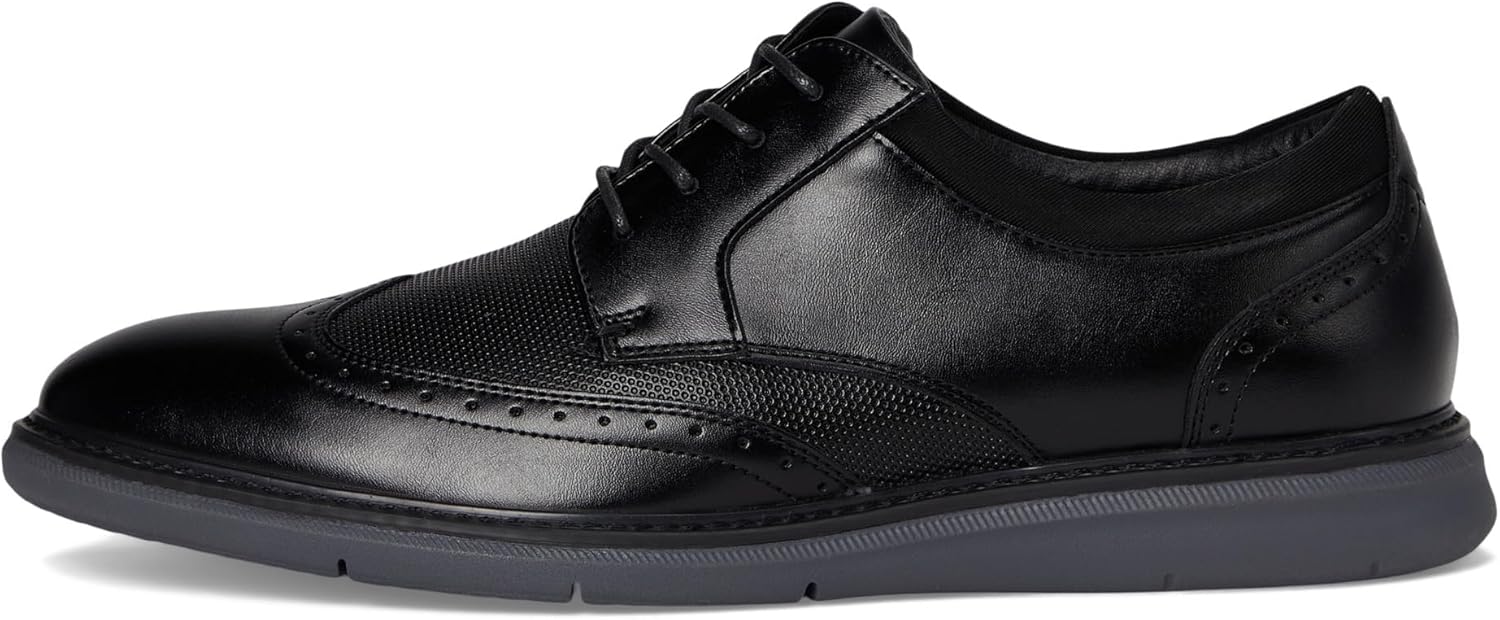 Мужские оксфорды Nunn Bush Chase Wingtip с современной шнуровкой, черный — фото 4