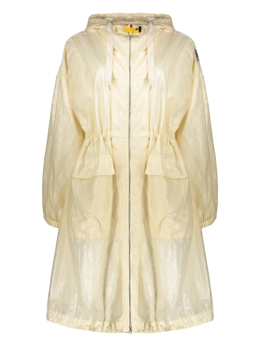 

Пальто с капюшоном и сборками Parajumpers, желтый
