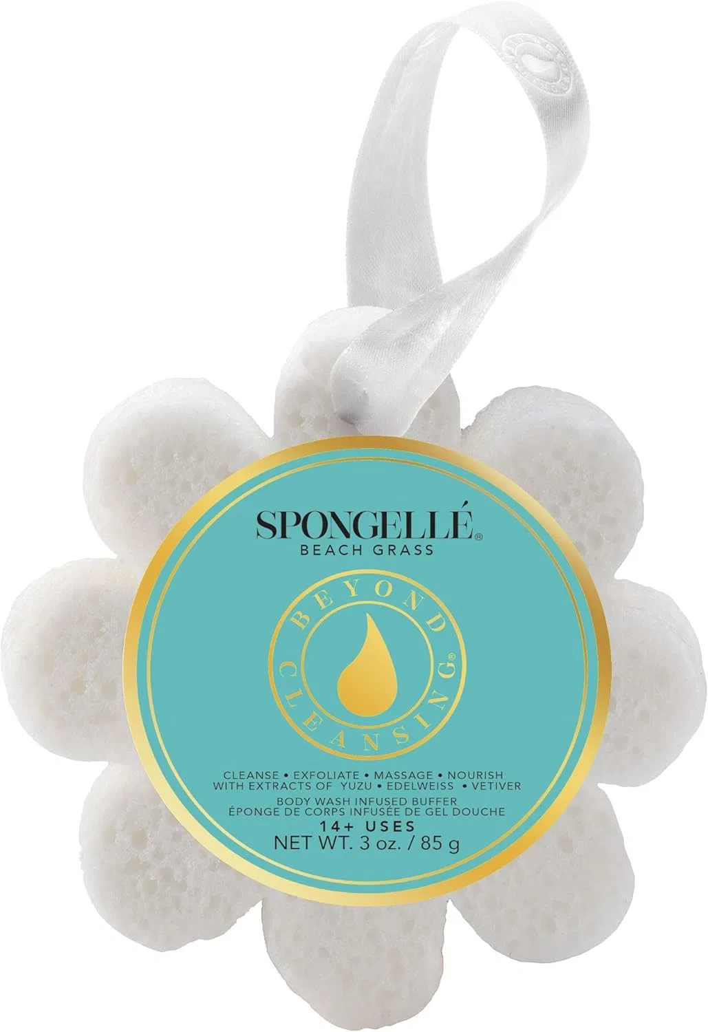 Губка-буфер Spongellé Wild Flower Infused Buffer - Beach Grass Spongellé