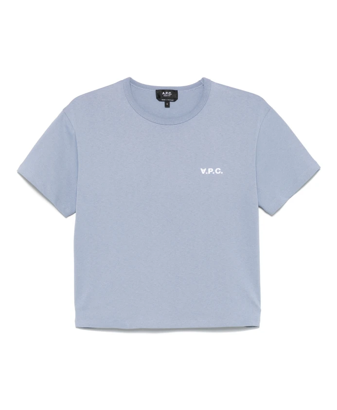 

Маленькая футболка с бархатным покрытием A.P.C., синий