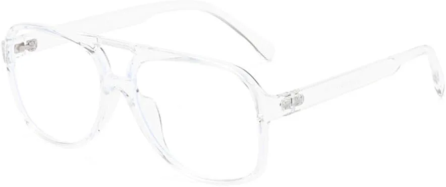 

Ретро-солнцезащитные очки с увеличенными двойными перемычками для мужчин и женщин, поляризованные, с прозрачной оправой и защитой от УФ-излучения UV400 VFDHN, 9