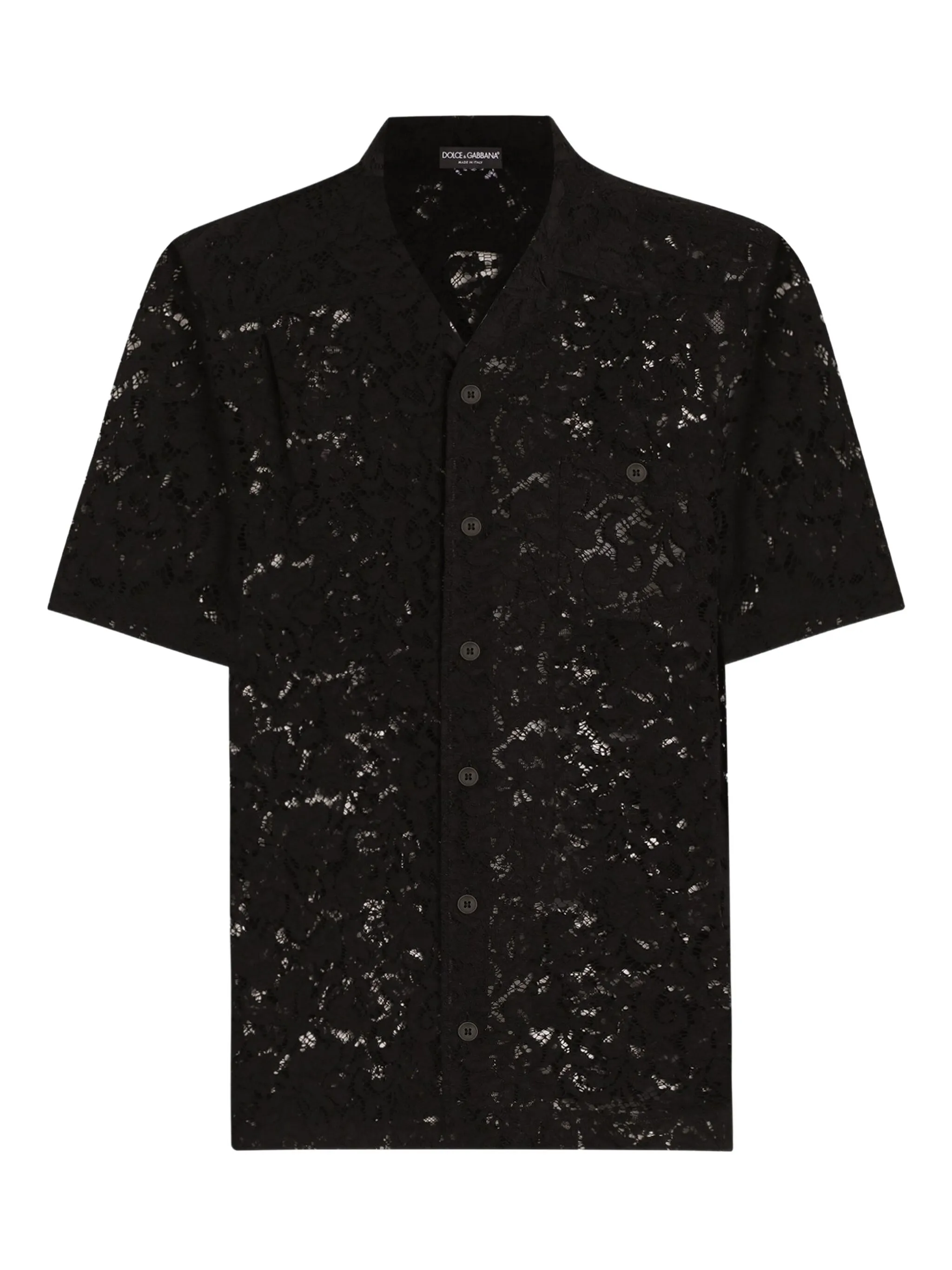 

Рубашка с цветочным принтом Dolce & Gabbana, черный
