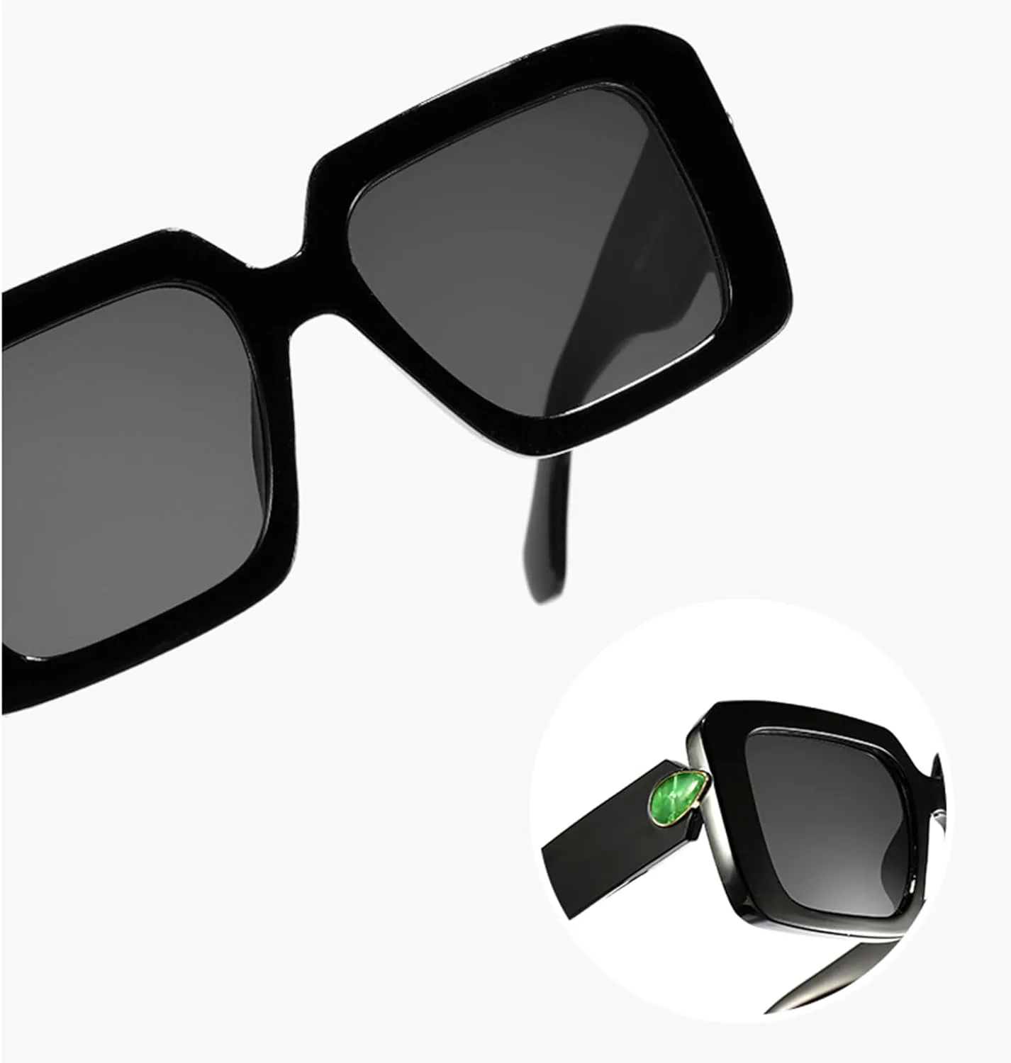 

bullabulling Большие квадратные солнцезащитные очки с бриллиантами для женщин в стиле ретро, ​​роскошные солнцезащитные очки с крупными бриллиантами, защита UV400, C9