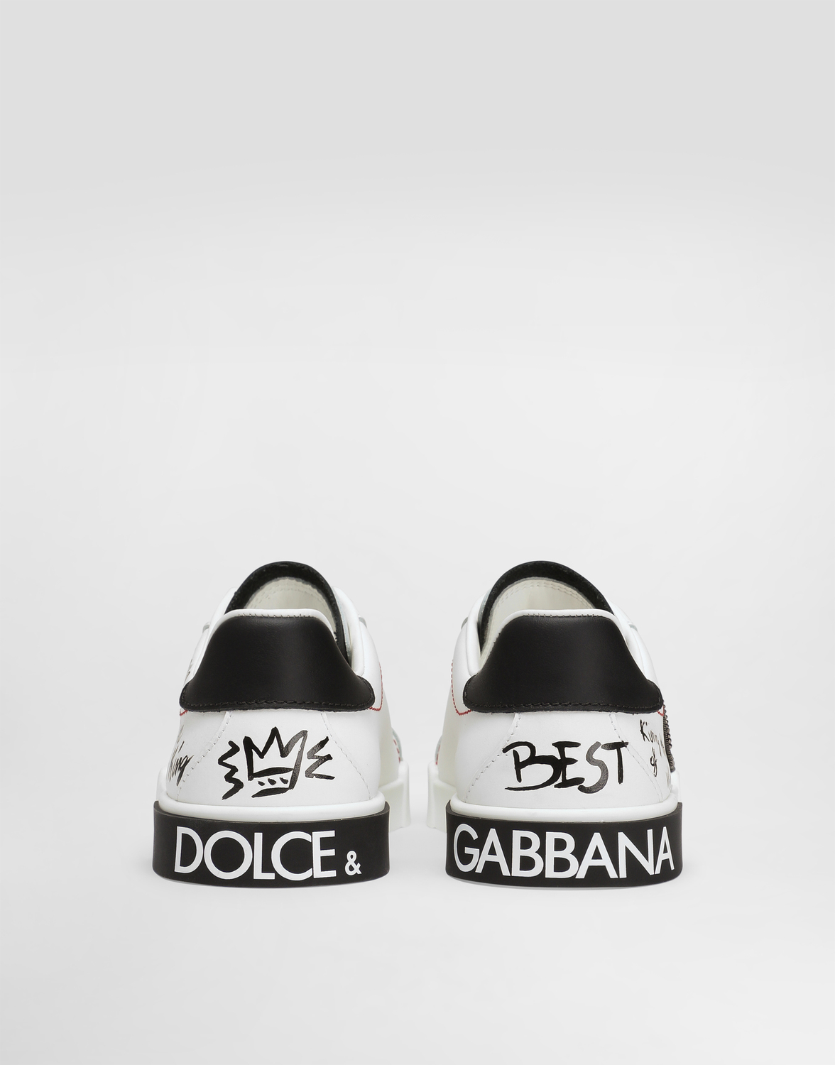 Кроссовки Portofino Light из печатной телячьей кожи Dolce&Gabbana, мультиколор — фото 4