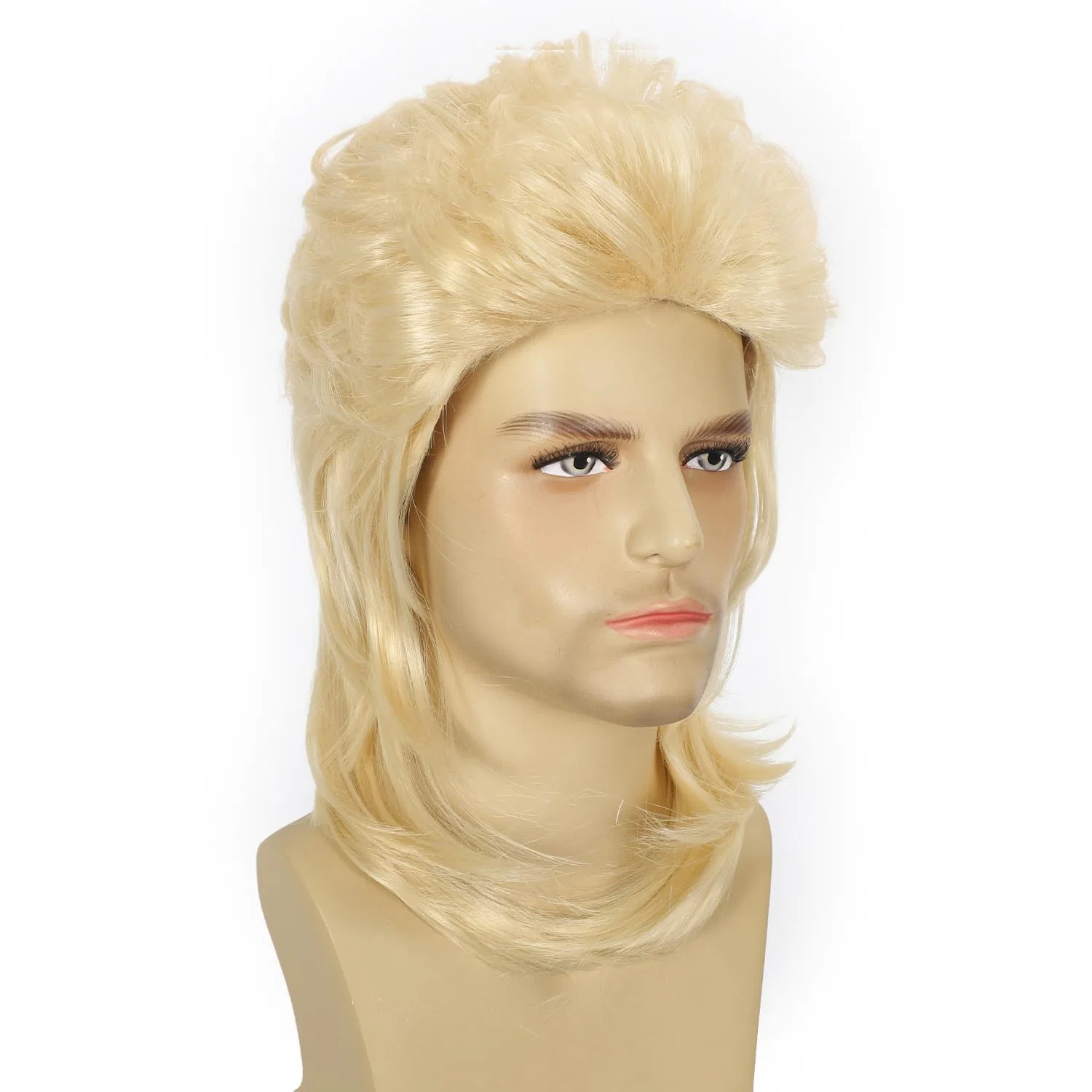 Мужской парик «Маллет» для диско-вечеринок 70-х 80-х годов Sabosi, Long Light Blonde — фото 4
