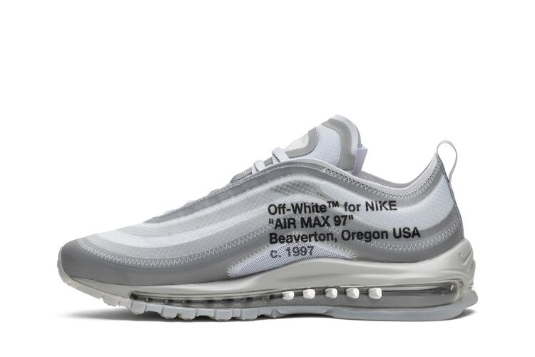 Кроссовки Nike Off-White x Air Max 97 'Menta', серый — фото 3