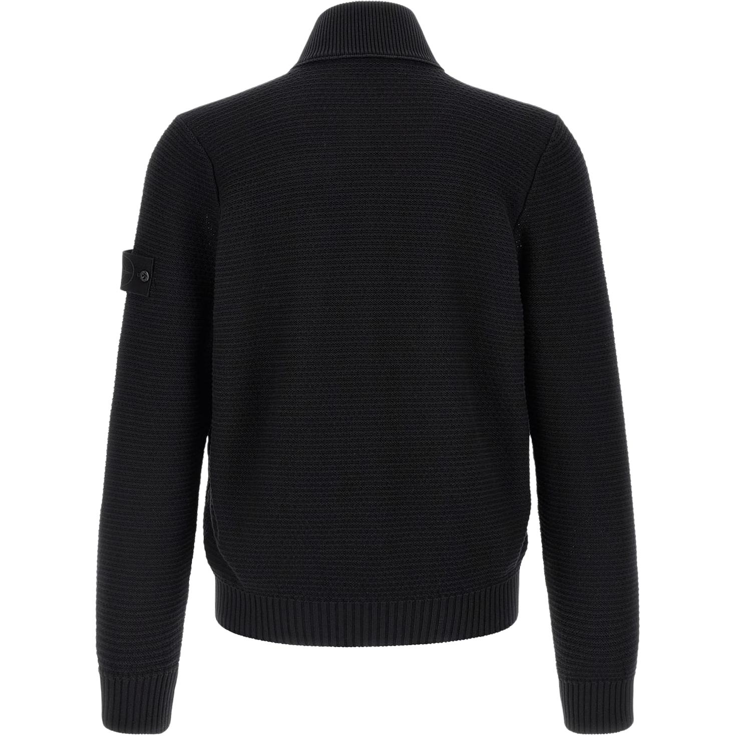STONE ISLAND Толстовка мужская черная водолазка Moderate Straight Fit — фото 3