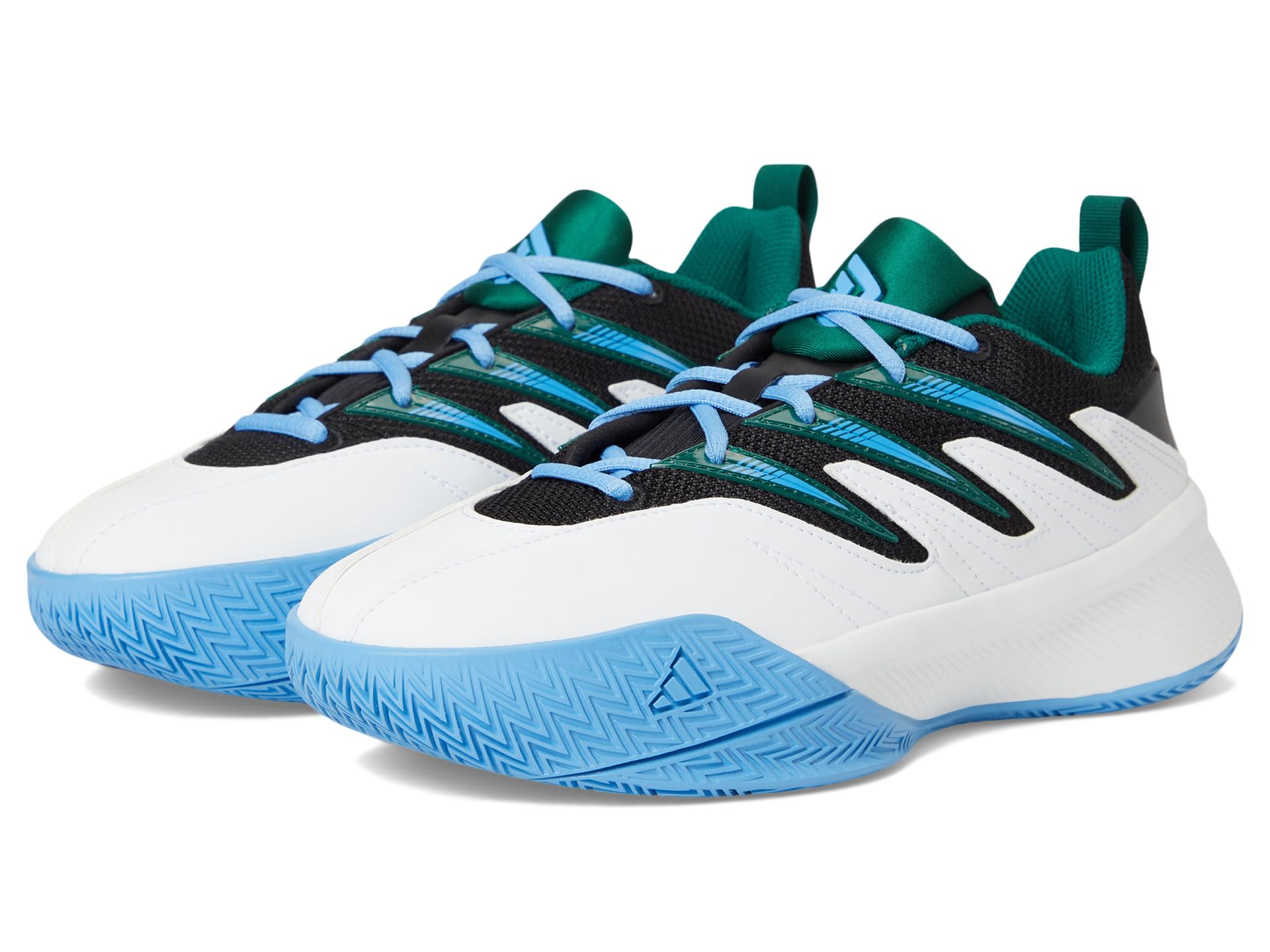 

Кроссовки Adidas Kids Dame Certified 3 Basketball Shoes, White/Collegiate Green/Blue Burst