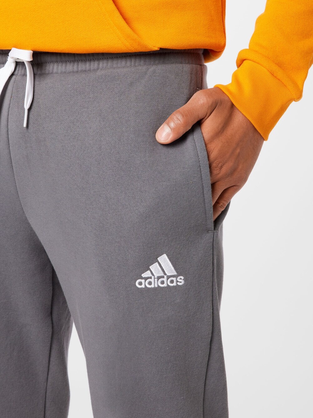 Зауженные тренировочные брюки Adidas Entrada 22, темно-серый — фото 3