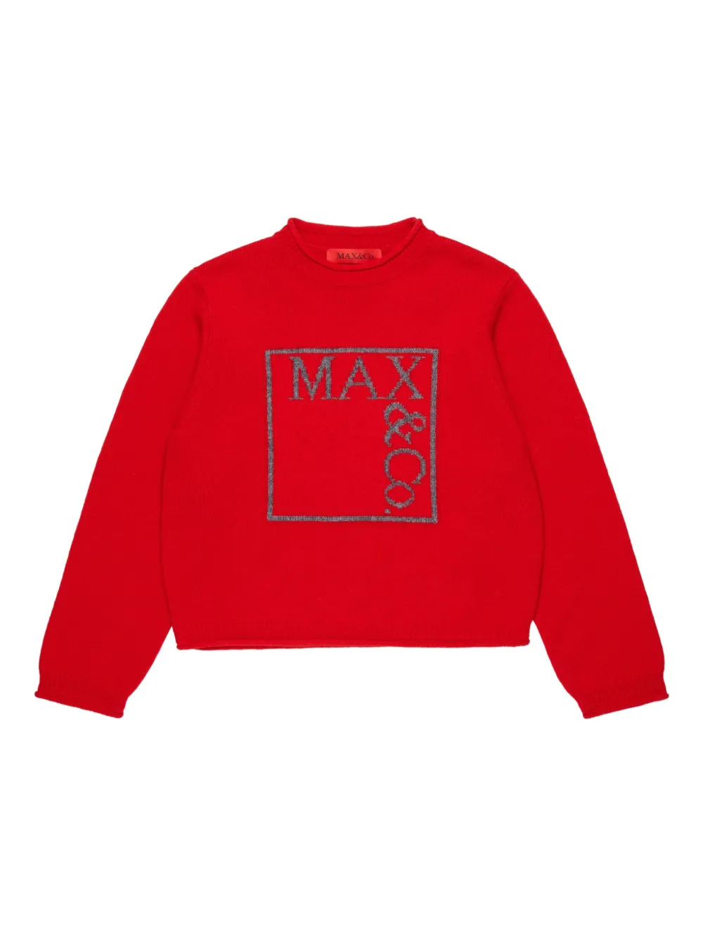 

Джемпер с логотипом MAX&Co. Kids, красный