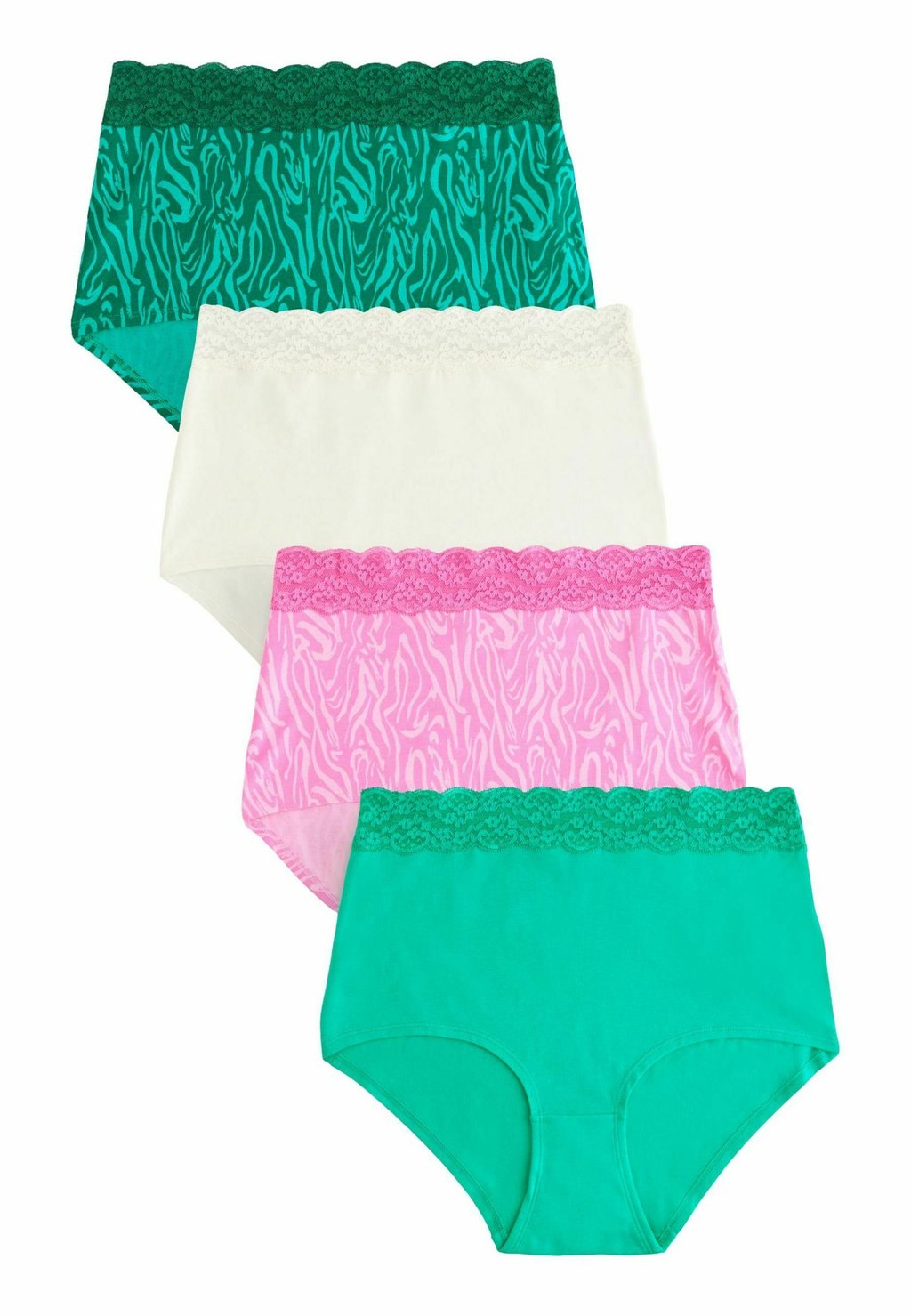 

Трусы PRINT HIGH LEG TRIM FOUR PACK Next, зеленый