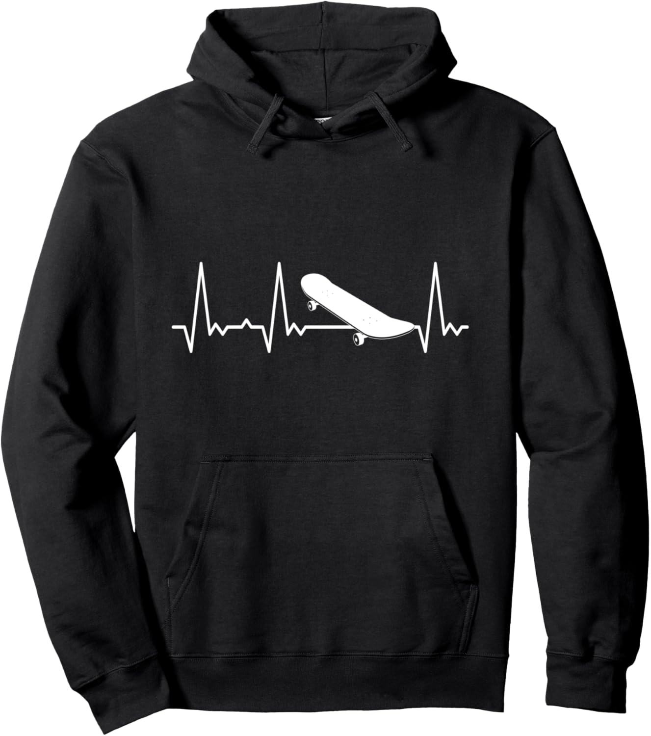 

Худи Heartbeat Skateboards Heartbeat Graphic Gifts For Women, Men, And Kids, черный