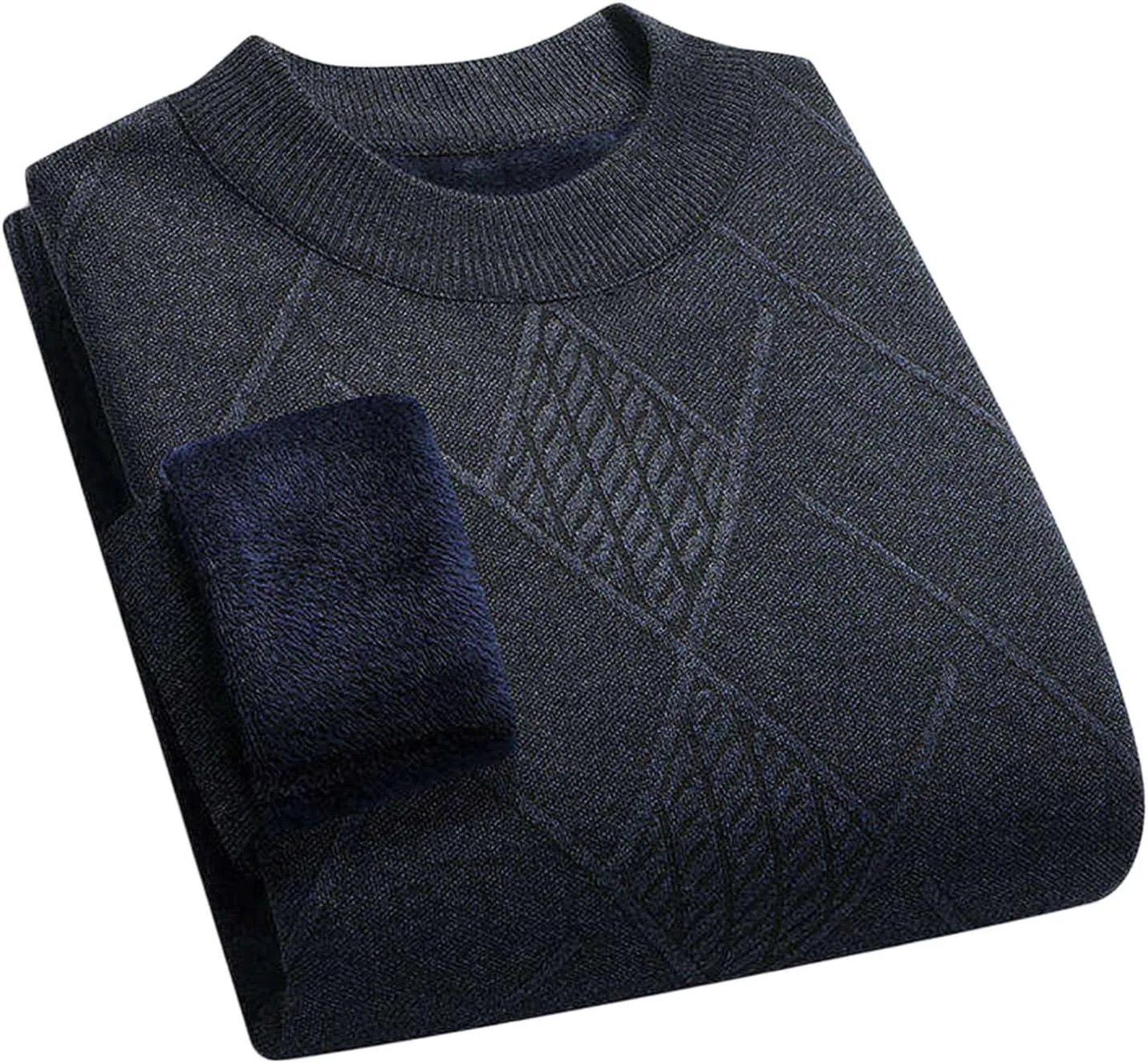 

Мужской свитер с подкладкой из флиса Sherpa, утепленный, с длинным рукавом