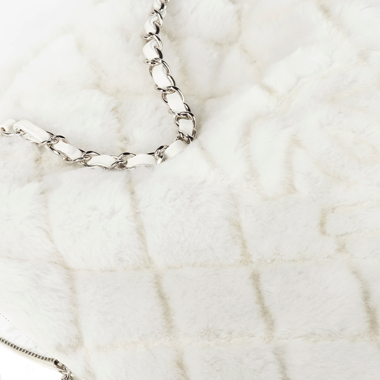 CHANEL Большой женский рюкзак из овчины white — фото 4
