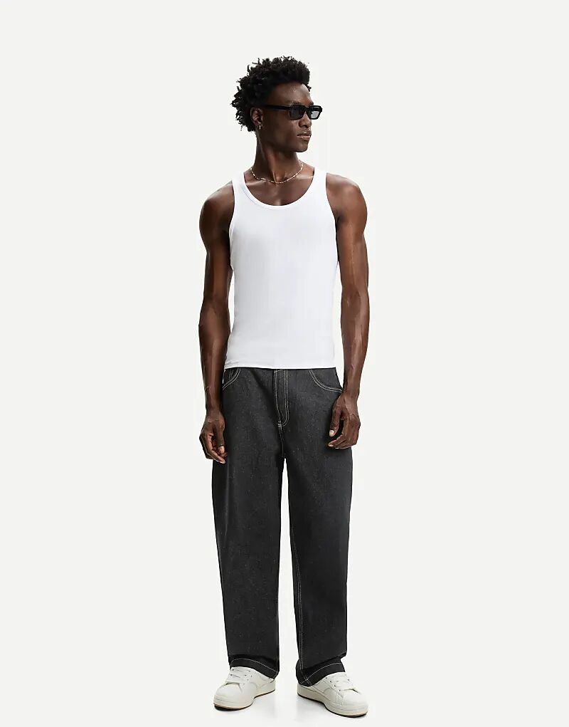 

Джинсы Bershka Super baggy серого цвета