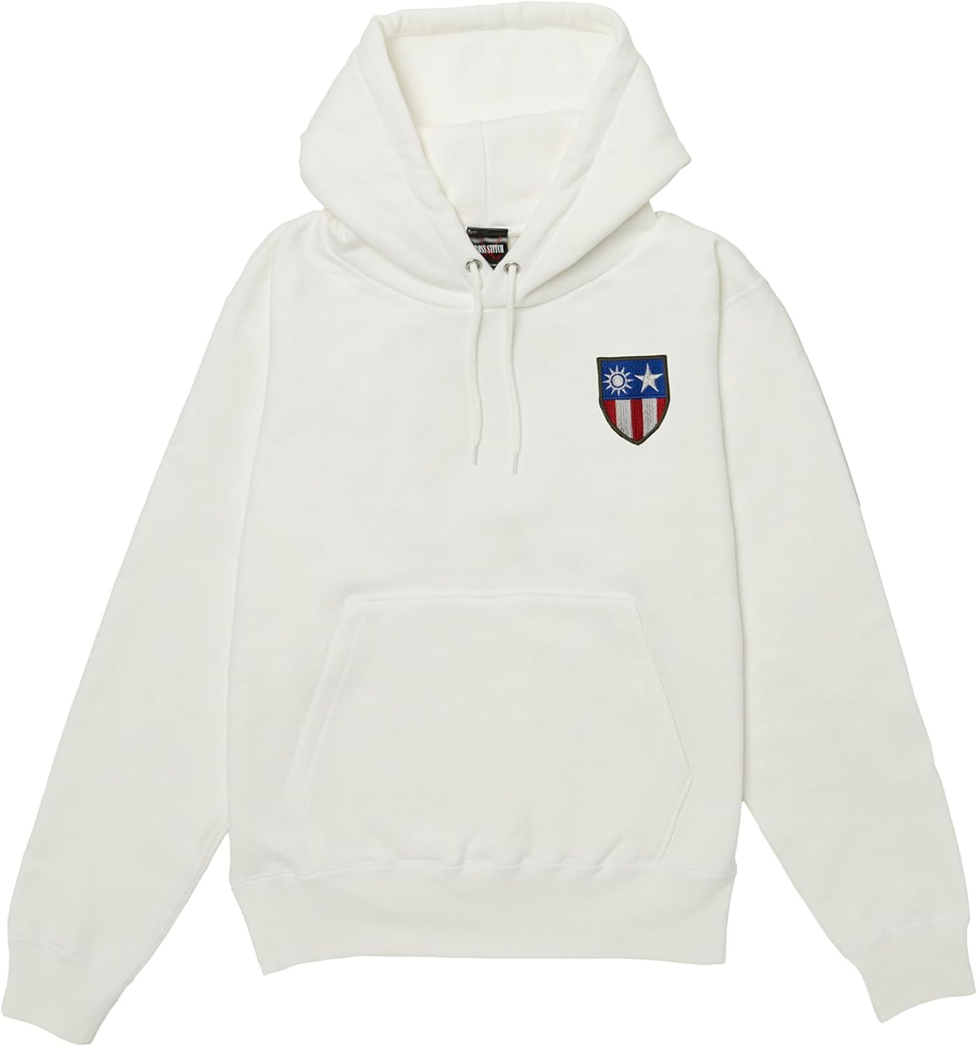 

Толстовка с капюшоном в стиле F, нашивка с гербом армии США, плотная ткань 12,4 унции, подкладка с начесом, толстовка без капюшона, белая F-Style