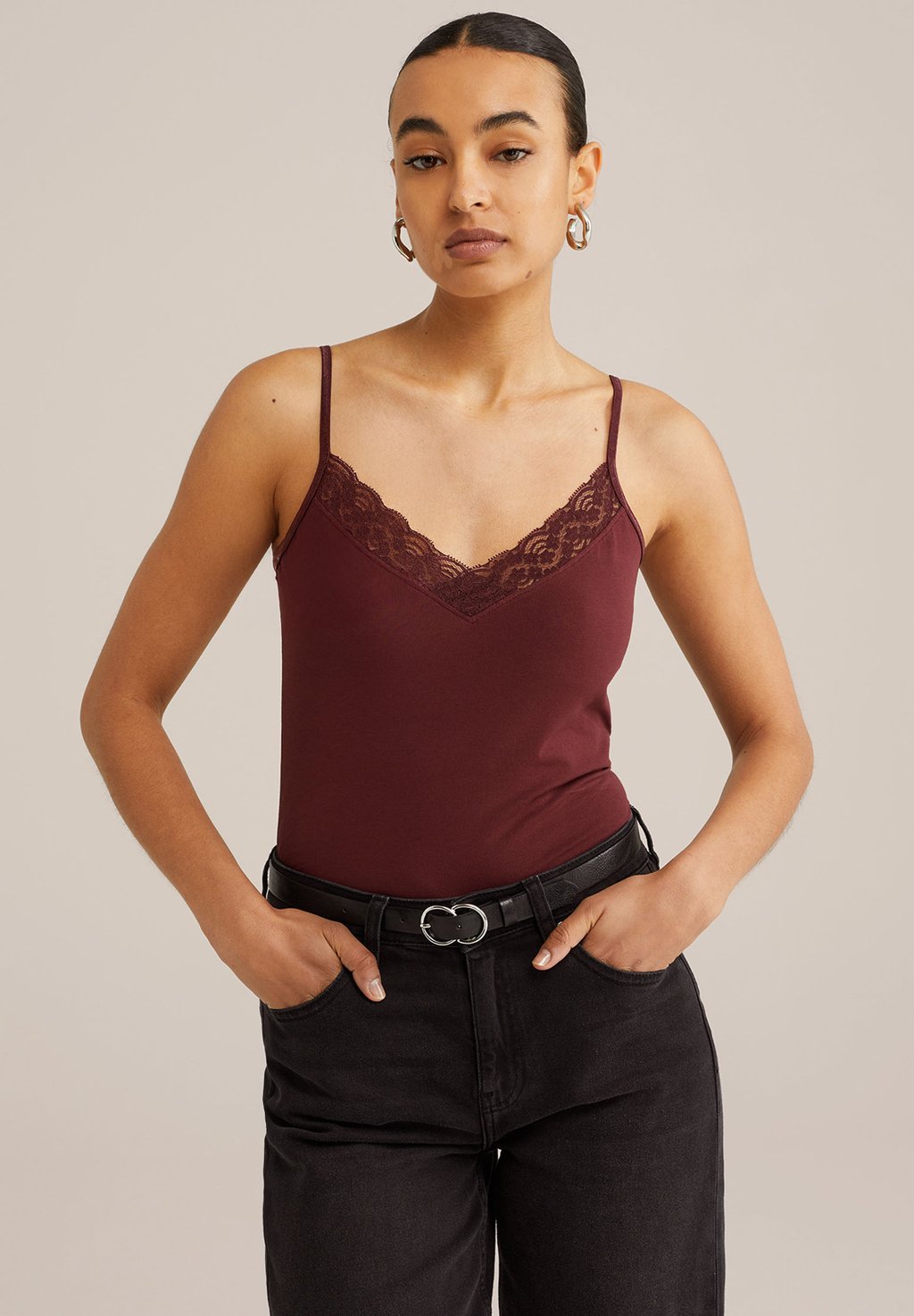 

Топ SINGLET WE Fashion, темно-коричневый