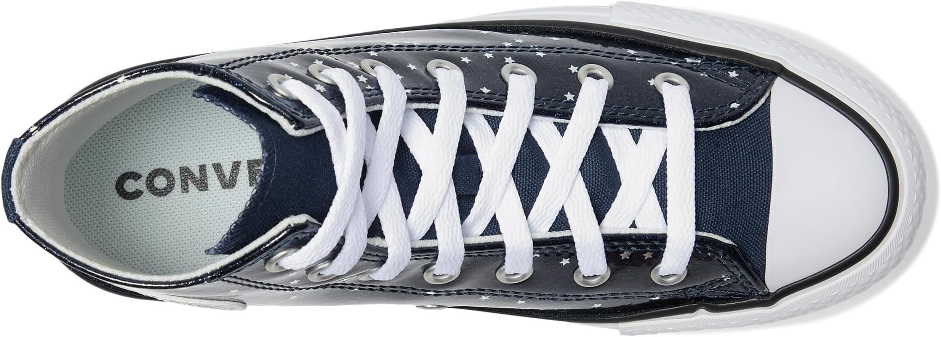 Кроссовки Converse Kids Chuck Taylor All Star Eva Lift Glitter Platform, цвет Navy/White/Egret — фото 2