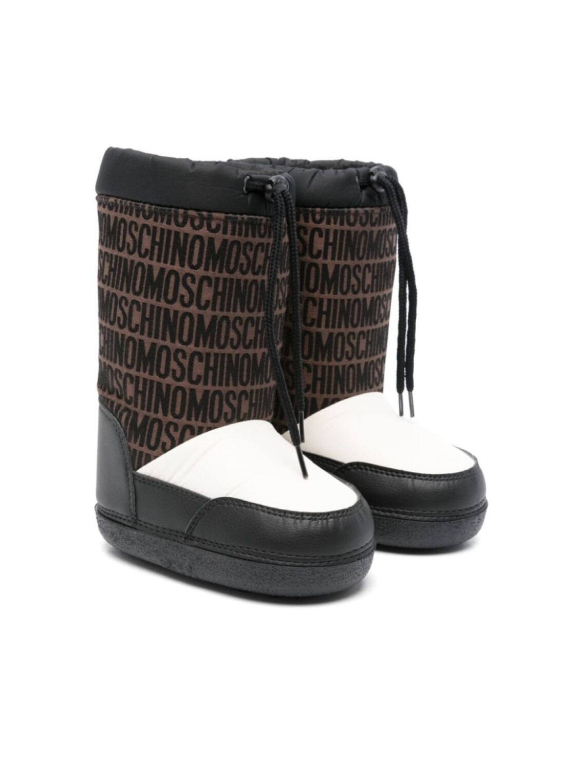 

Зимние сапоги с логотипом и жаккардом Moschino Kids, черный